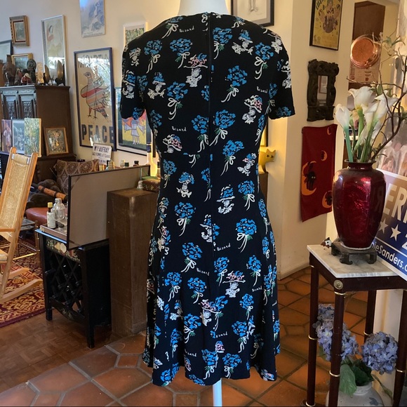 Vtg 90s Anna Sui Small Berard Faces Dress S 2 4 6 - Picture 2 of 15